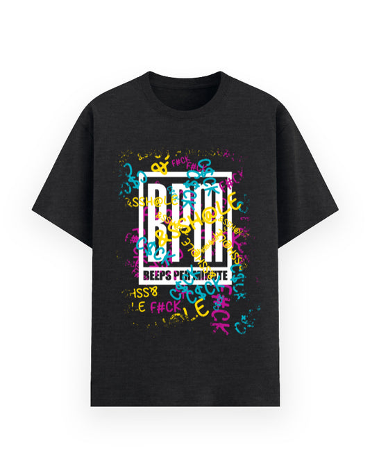 Qalakaar-Unisex-Printed-Beeps_Per_Minute_BPM-Black-Everyday-Tshirt